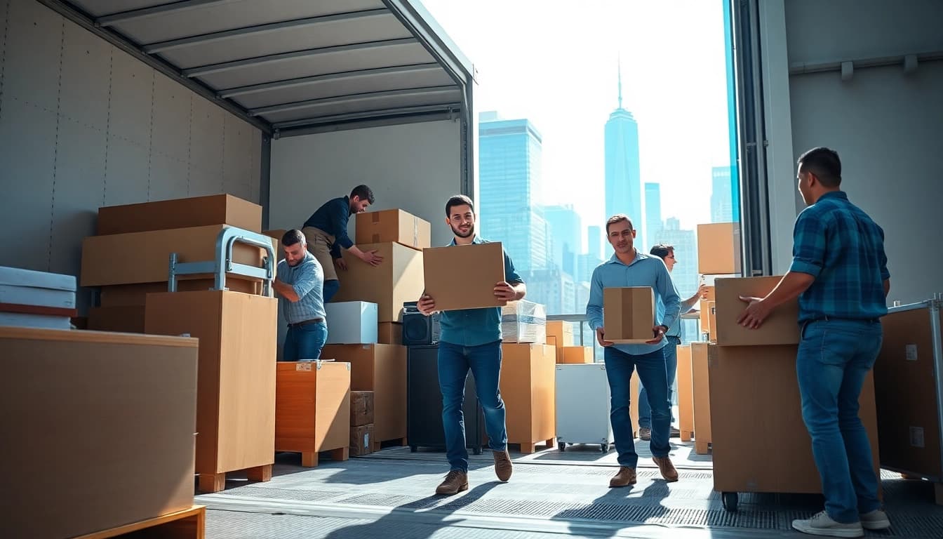 Efficient team providing Commercial Moving Services NYC, ensuring a smooth office relocation.
