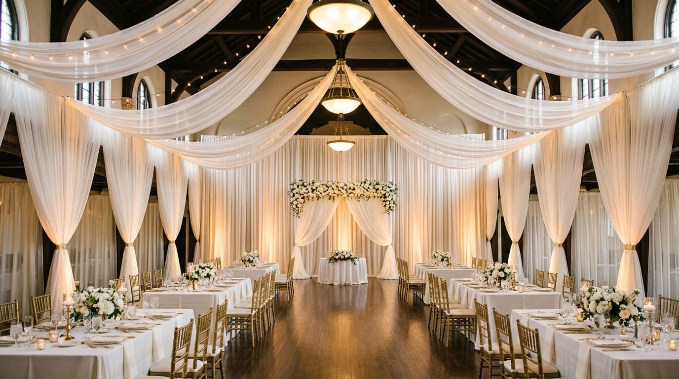 Pipe and drape rentals for breathtaking event backdrops