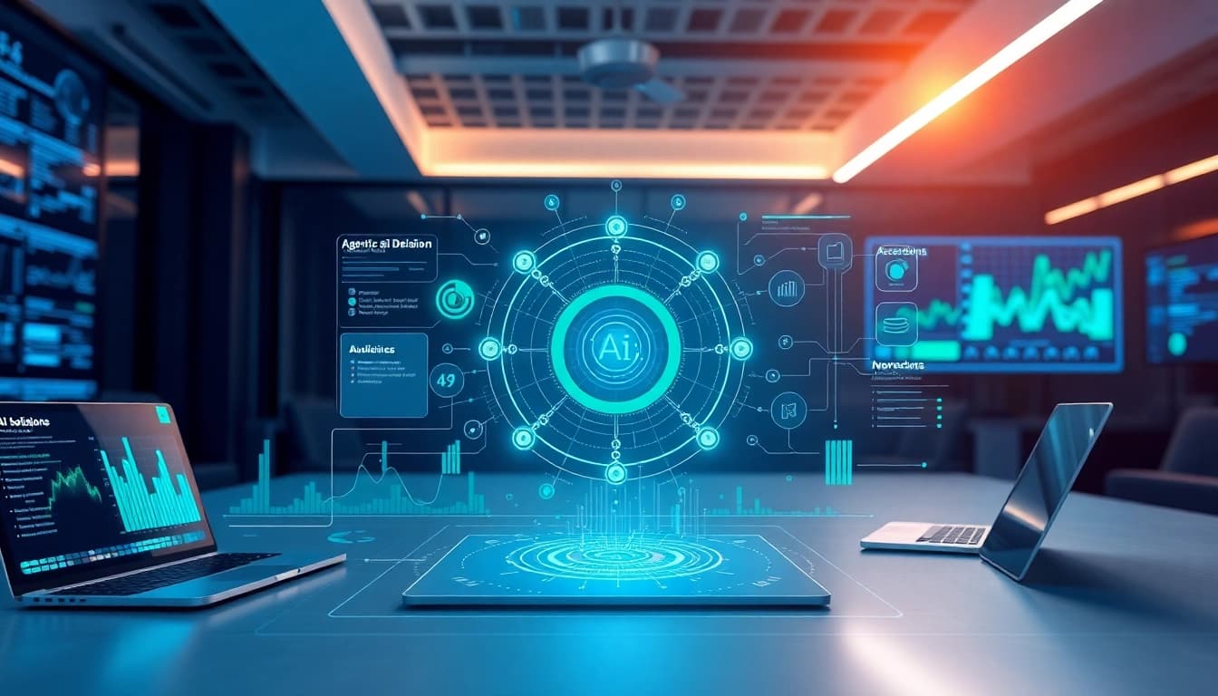 Optimize decisions with AeroGenie Agentic AI decision engine in a tech-savvy workspace.