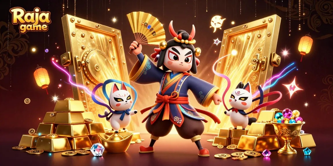 Play exciting games on Raja game with vibrant 3D characters immersed in dazzling jewels and gold.
