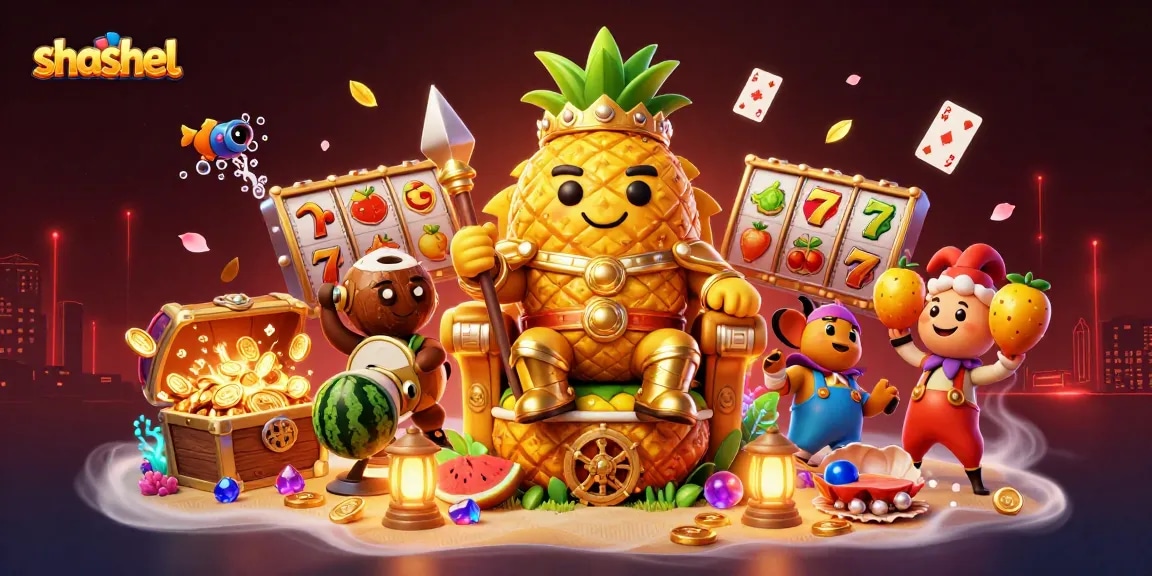 Engage in the thrilling gameplay of shashel with a vibrant 3D casino scene filled with dynamic elements and characters.