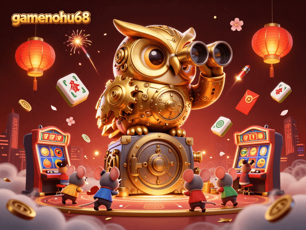 Experience the excitement of gamenohu68 with vibrant casino elements and detailed 3D characters.