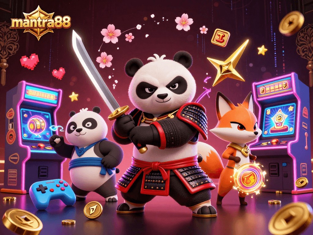 Engage in thrilling gameplay with mantra88's vibrant 3D casino adventure featuring exciting characters.