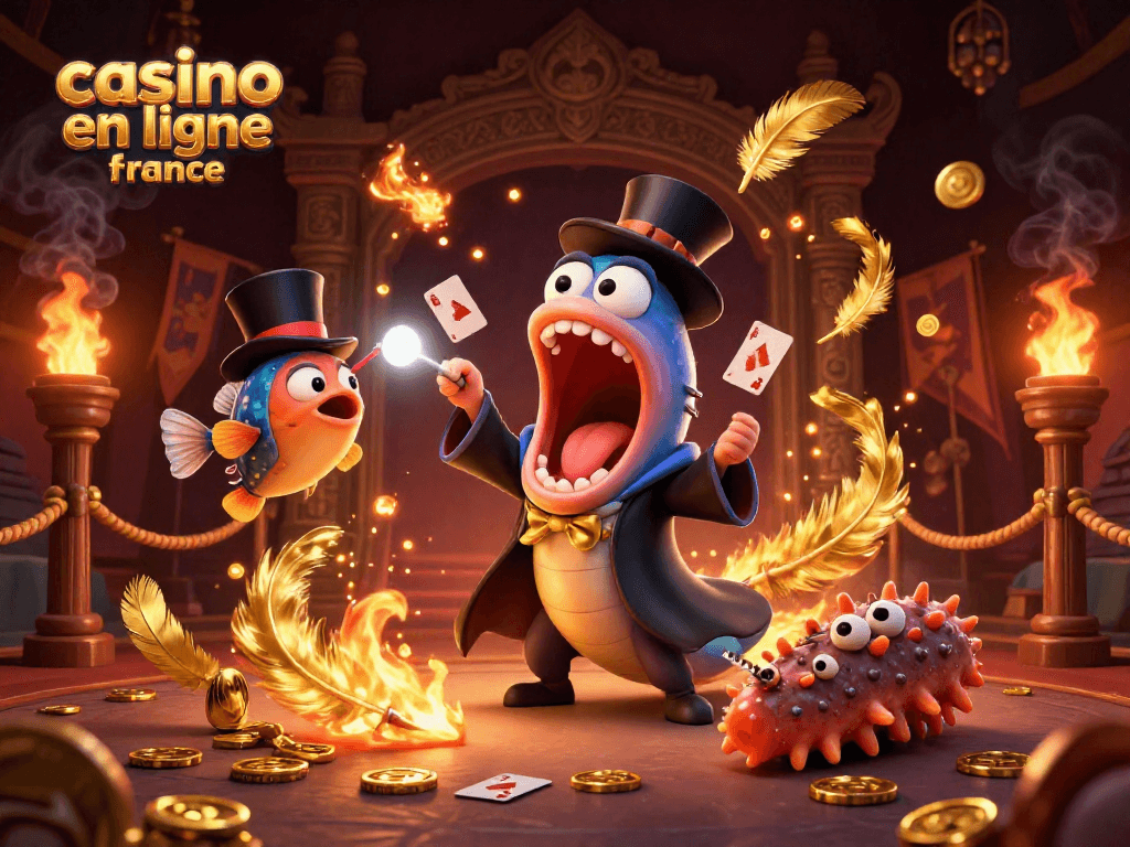 Un spectacle féerique avec un casino en ligne france illustrant un poisson-lanterne et un anguille goulue.