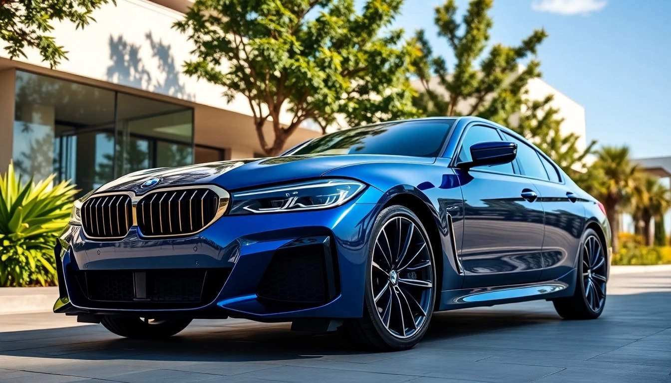 Showcase of a Luxury BMW car, highlighting its exquisite design and luxury features.
