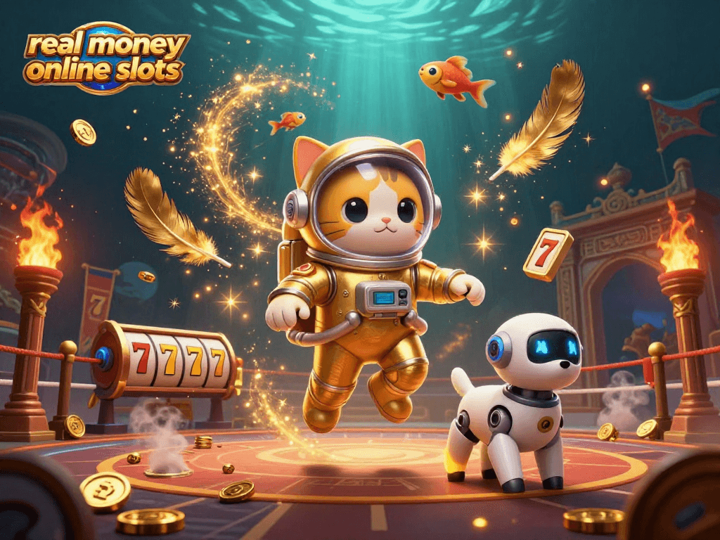 Experience thrilling gameplay with real money online slots featuring vibrant characters and engaging casino elements.