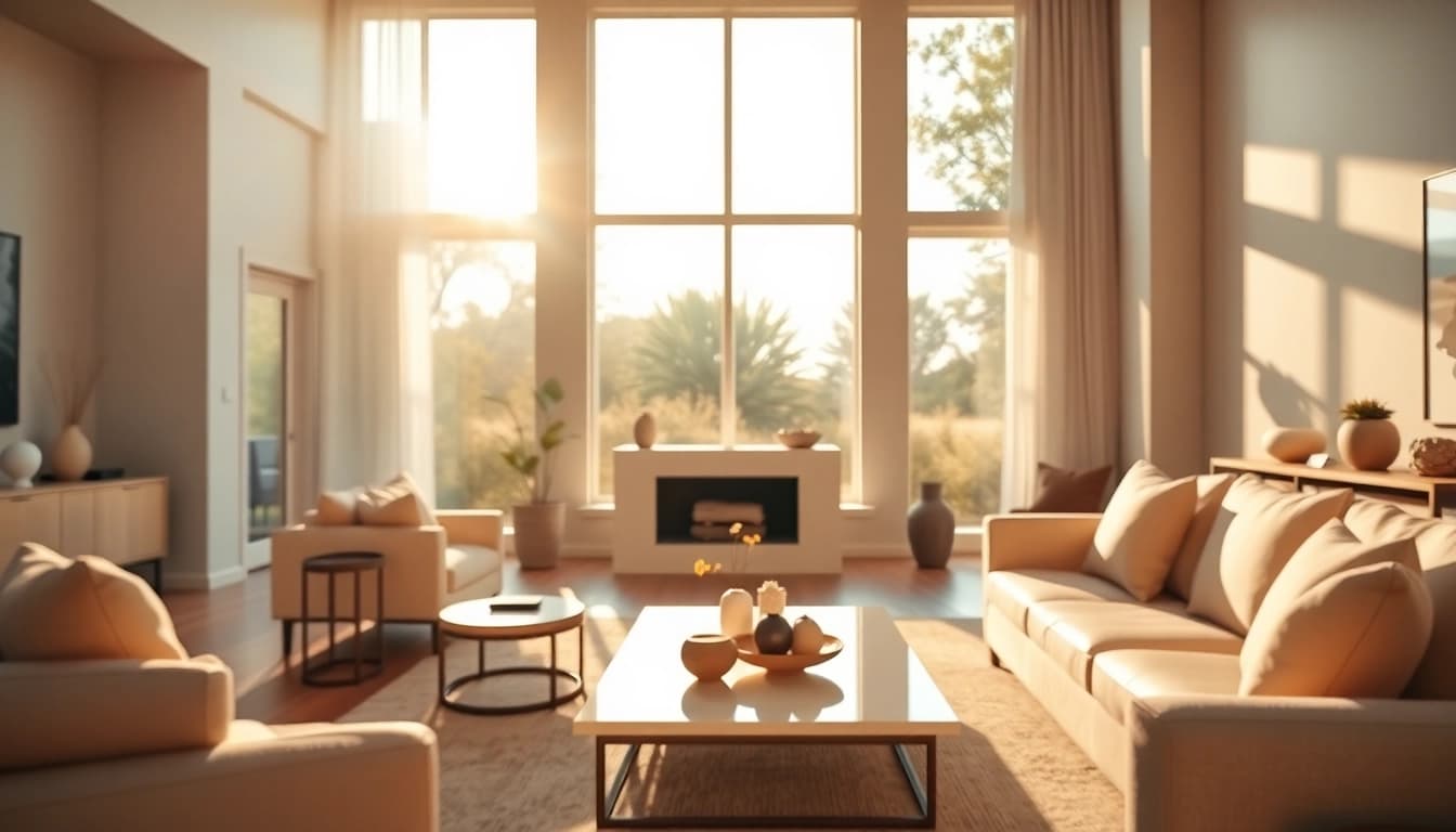 Real Estate Photographer capturing professional images of a stylish home interior with natural light.