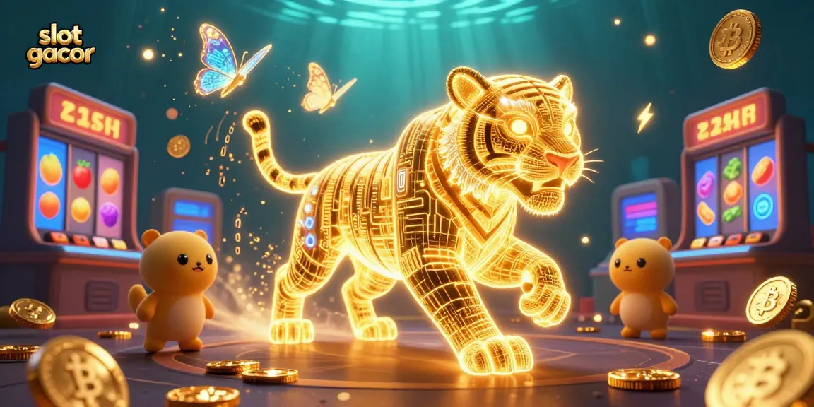 Experience the excitement of slot gacor in this visually stunning 3D casino illustration.