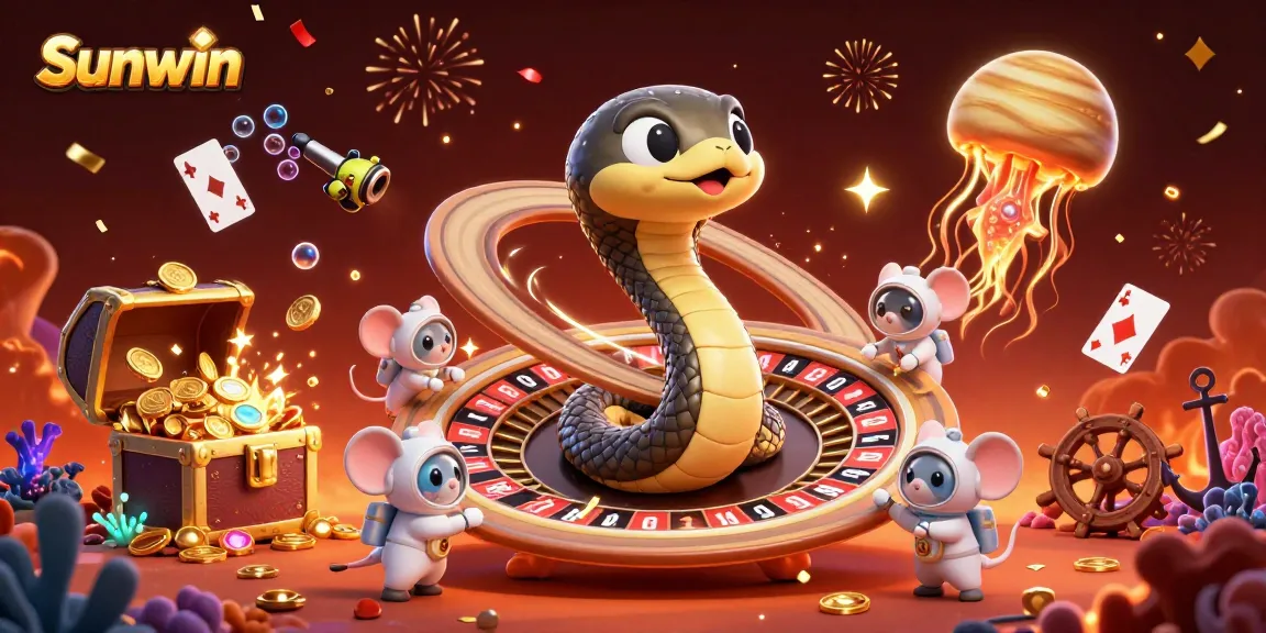 Experience thrilling gaming action with Sunwin as astronaut mice bet on a cosmic roulette wheel.