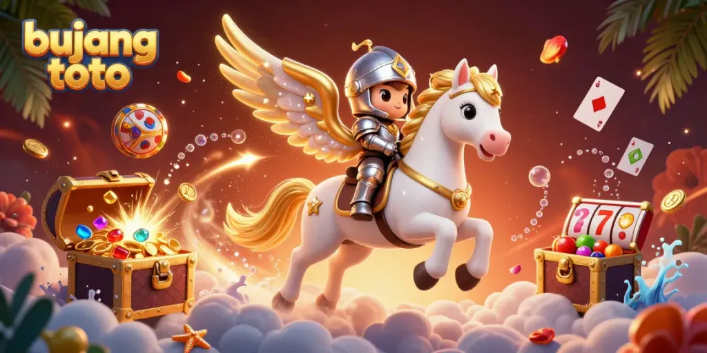 Engage with bujang toto and experience thrilling gameplay with vibrant slot reels and golden treasures.