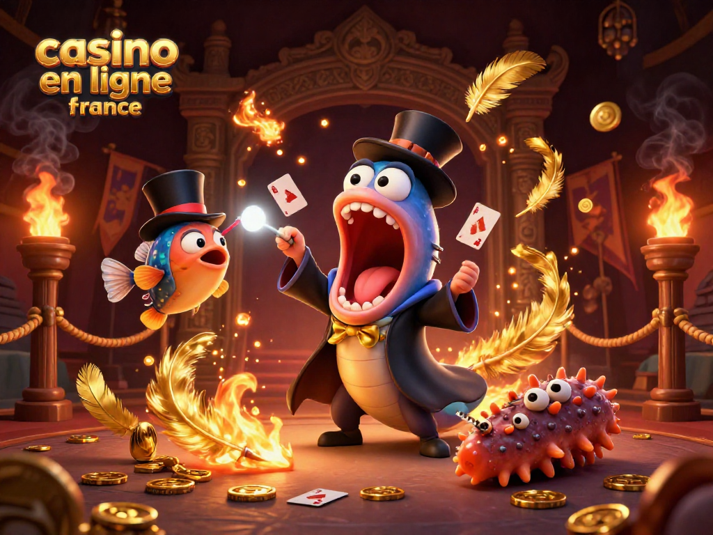 Un spectacle féerique avec un casino en ligne france illustrant un poisson-lanterne et un anguille goulue.