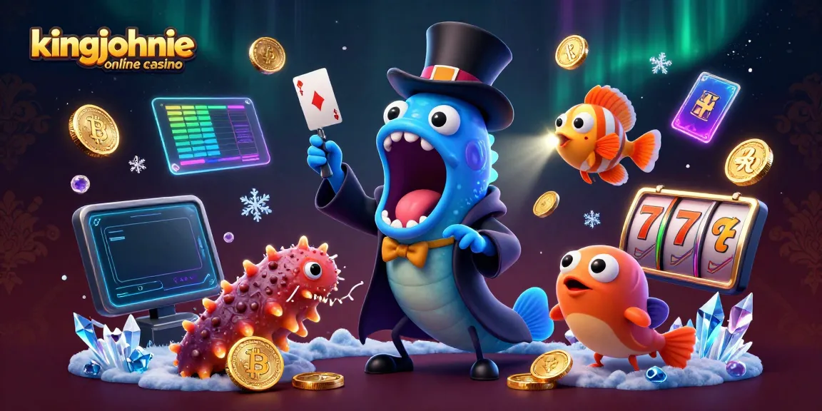 Experience the excitement of kingjohnnie online casino with a magical underwater scene featuring vibrant characters and gaming elements.