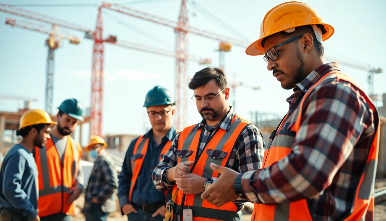 Construction apprenticeship San Antonio showcasing apprentices learning hands-on skills at a vibrant job site.