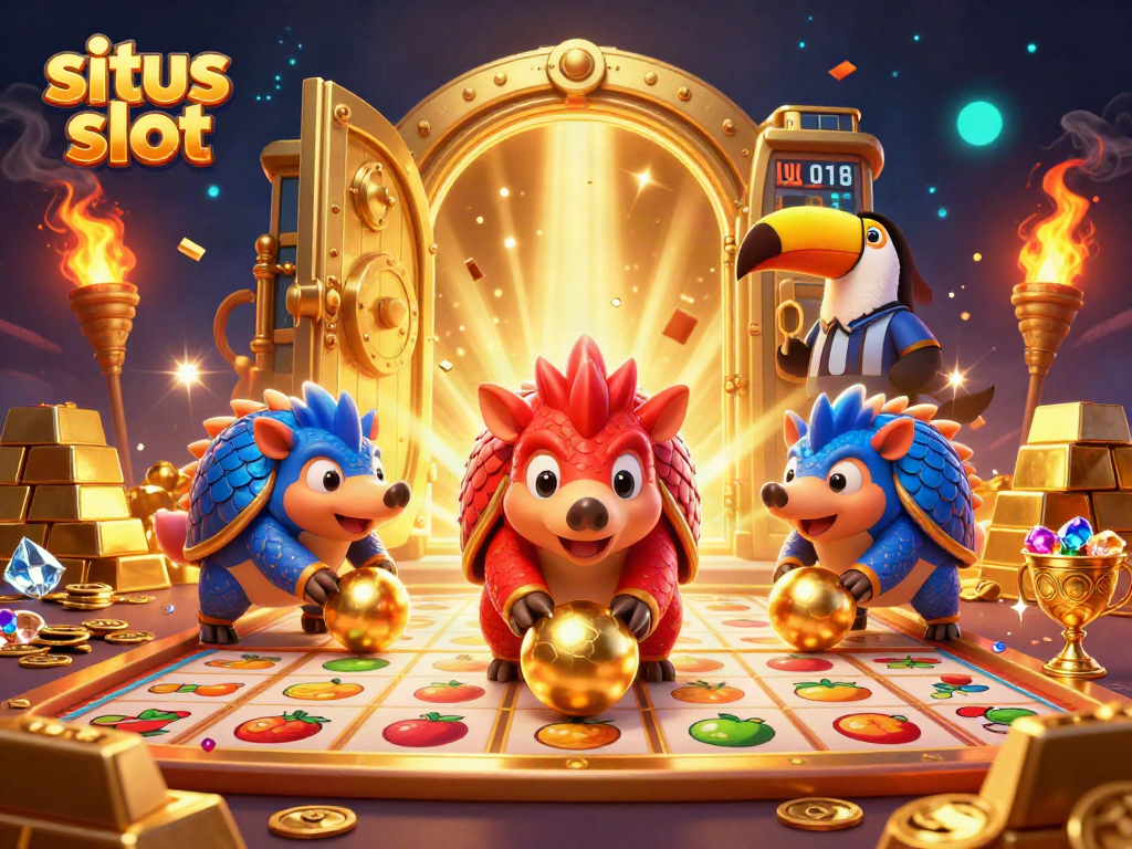 Engage with situs slot amidst dazzling 3D pangolins and vibrant casino treasures.