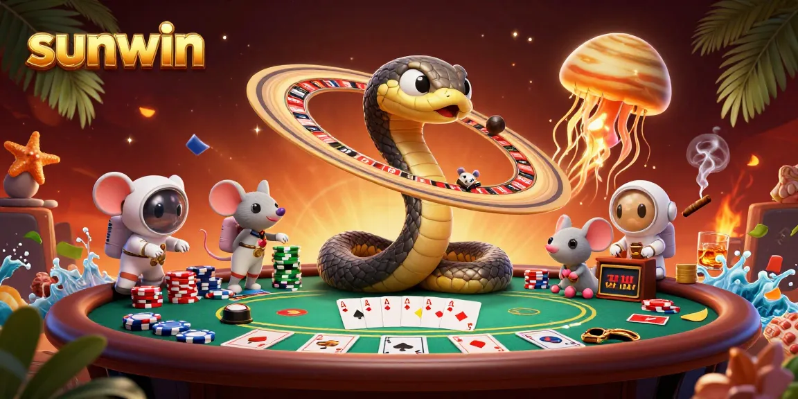 Engage in thrilling gameplay at Sunwin with a vibrant cosmic casino experience featuring dynamic 3D characters.