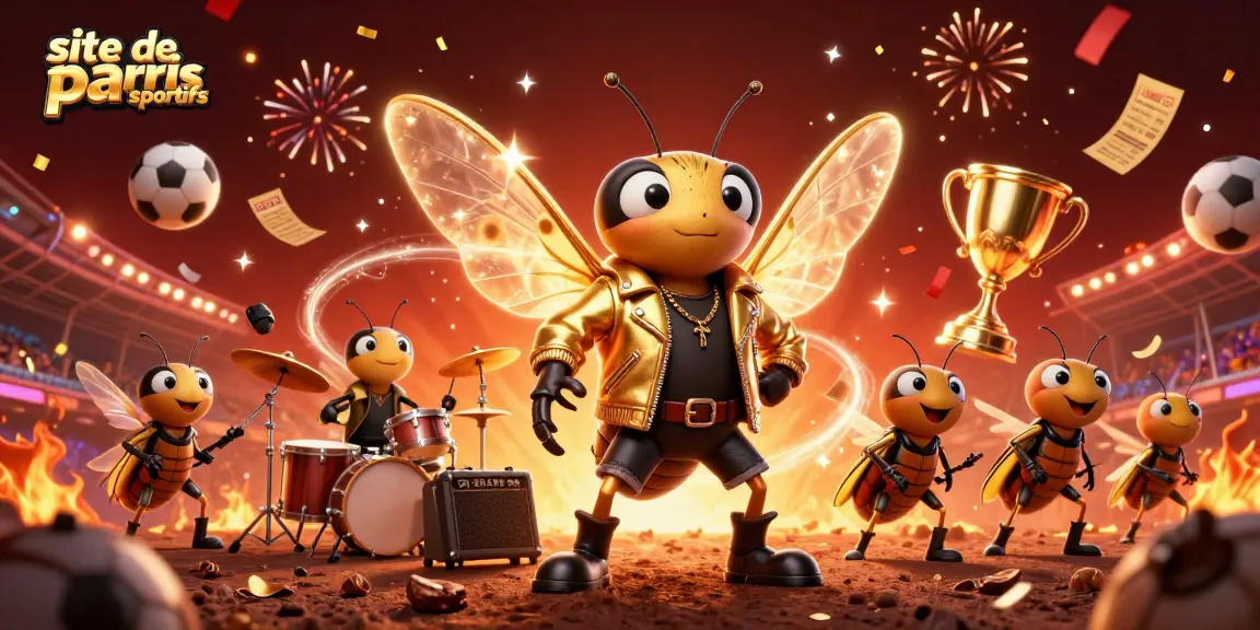Pariez sur le meilleur site de paris sportifs avec des personnages animés d'une scène festive.