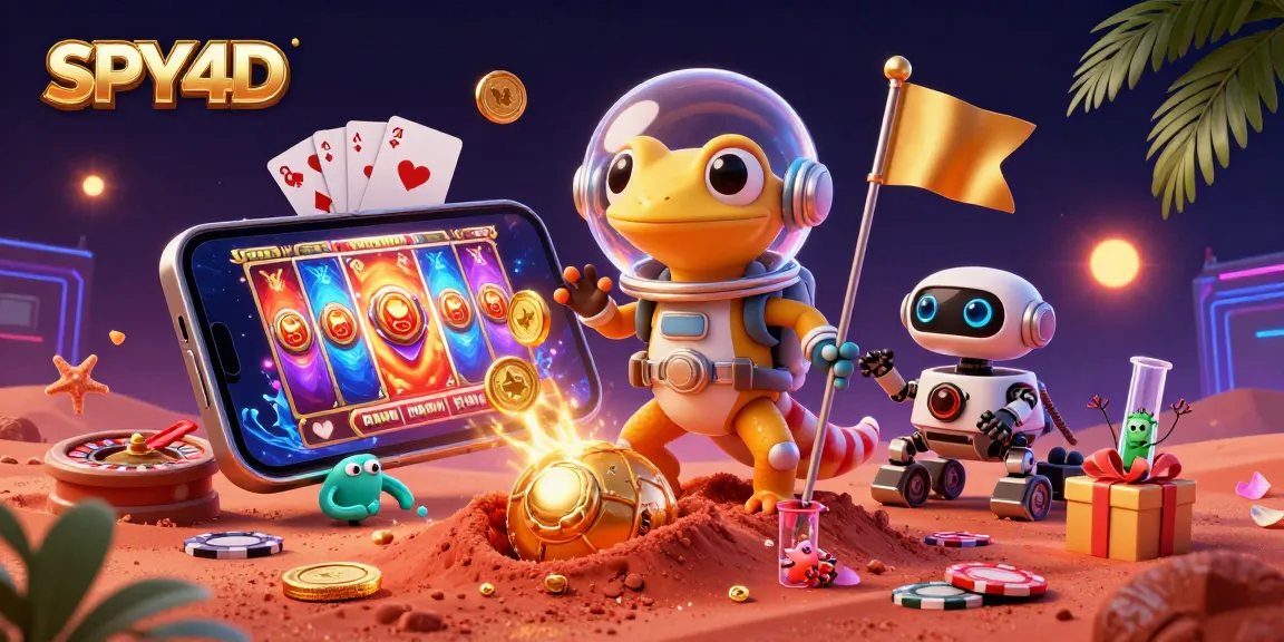 SPY4D memberikan pengalaman kasino terintegrasi dengan gecko Martian menemukan kasino emas.