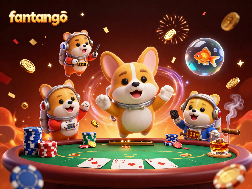 Experience the thrilling world of fantango with a cosmic twist, featuring playful characters and vibrant gambling elements.