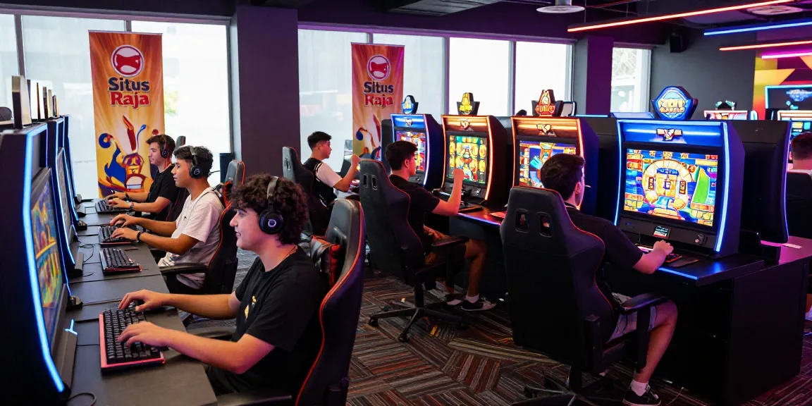 Engaging gaming atmosphere on Situs Raja with players enjoying Slot Zeus, showcasing modern gaming experience.