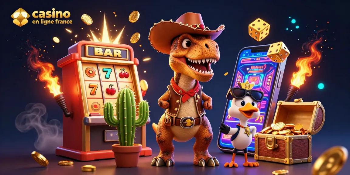 Jouez au casino en ligne France avec un T-Rex et des éléments de jackpot