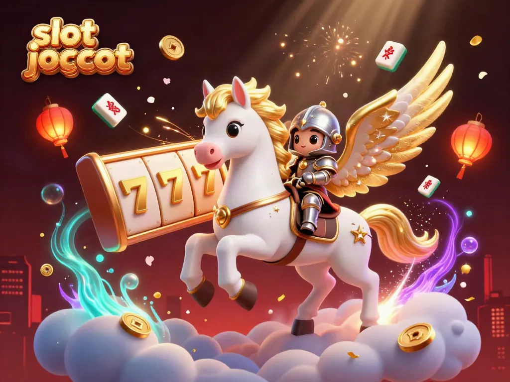 Experience the thrill of slot jackpot with vibrant 3D characters and slot elements in an energetic casino scene.