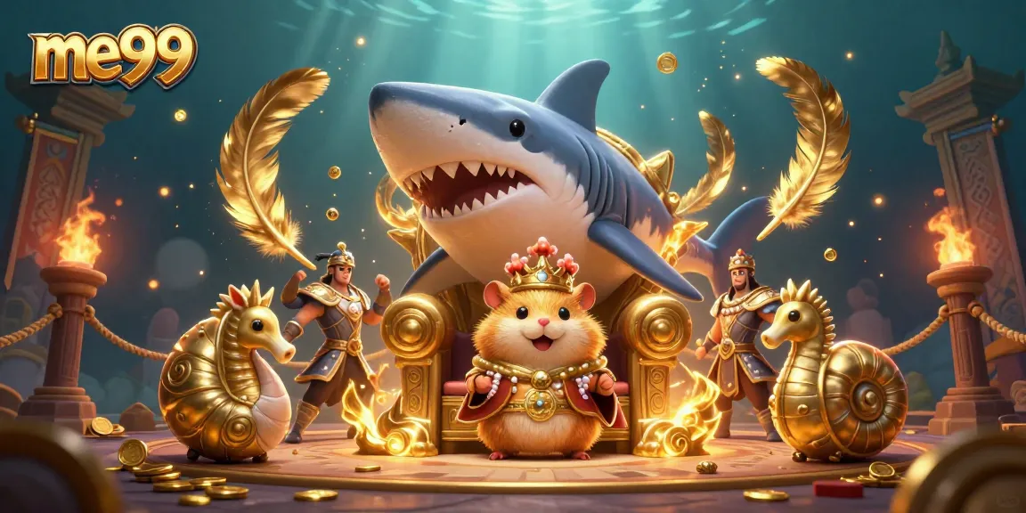 Engage with thrilling me99 games as the golden hamster king rules the vibrant casino arena.