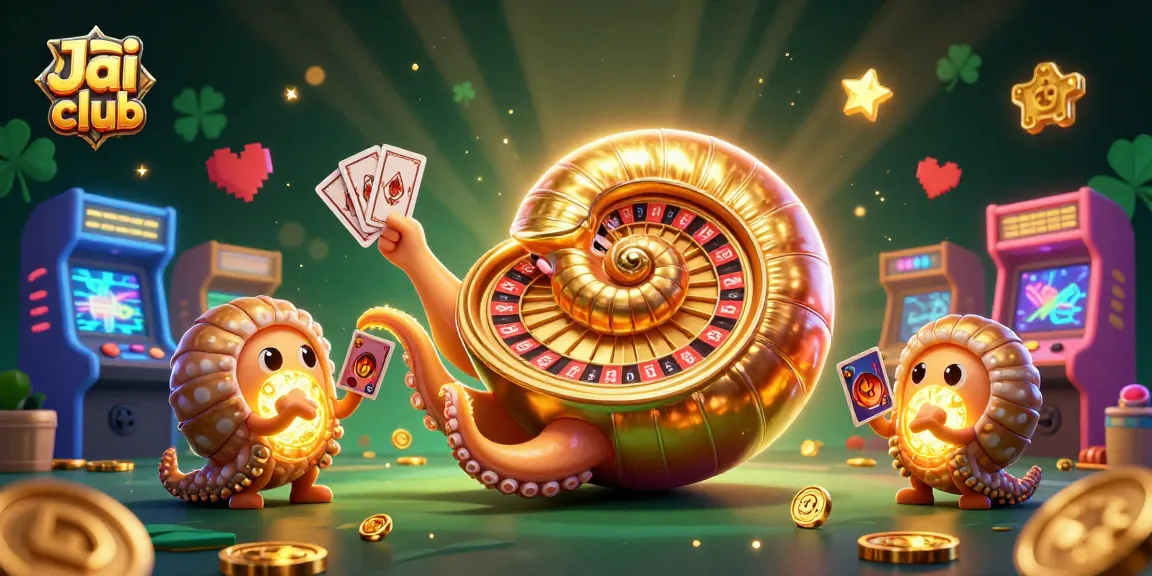 Engage with the thrilling world of Jai club as the giant nautilus hosts dazzling card games amidst vibrant gaming elements.