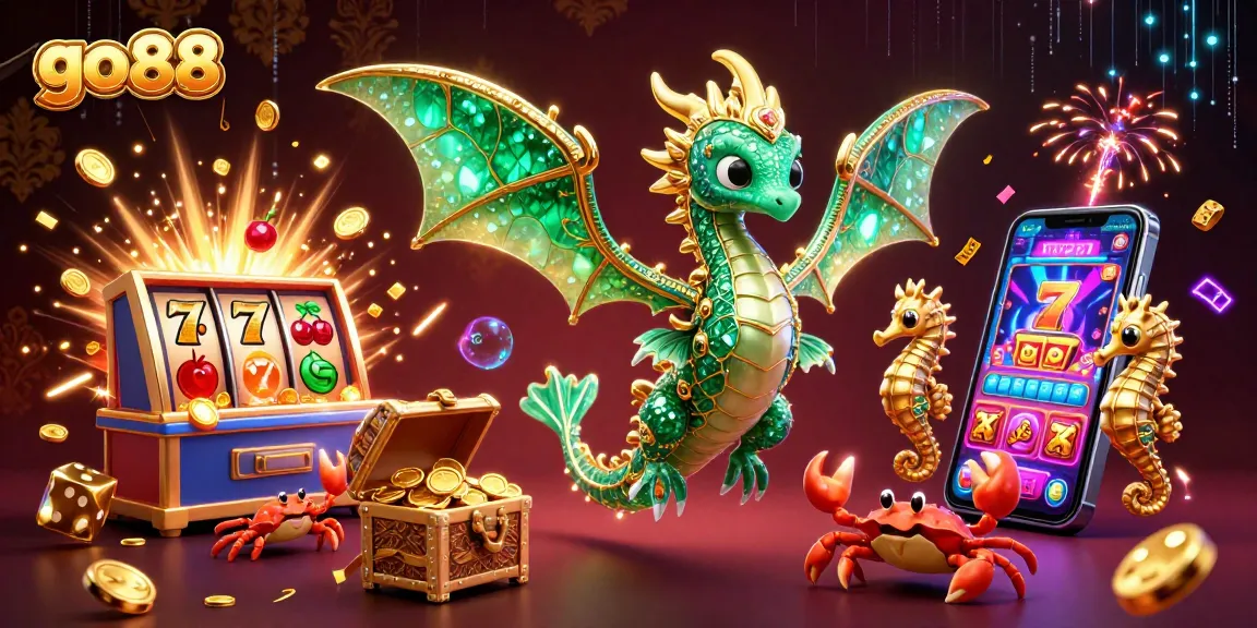 Experience the thrill of go 88 with a vibrant casino scene featuring a treasure-filled adventure.