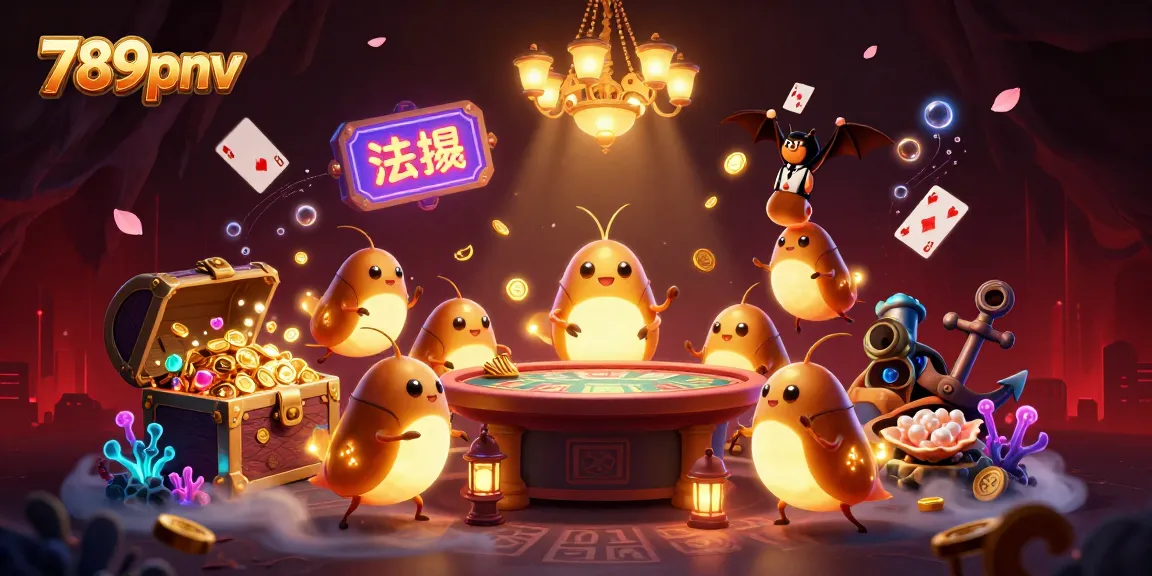 Experience thrilling wins at 789pnv with our vibrant casino illustration featuring glowworms and dynamic gameplay.