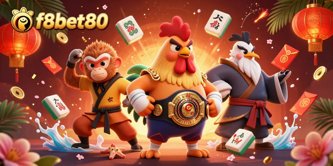 Experience the excitement with f8bet80 in a vibrant 3D casino world featuring dynamic martial artists.