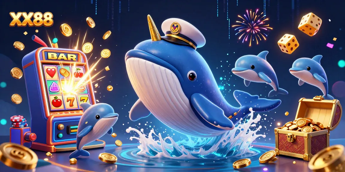 Engage in casino fun at XX 88 with dynamic characters in a vibrant illustration.
