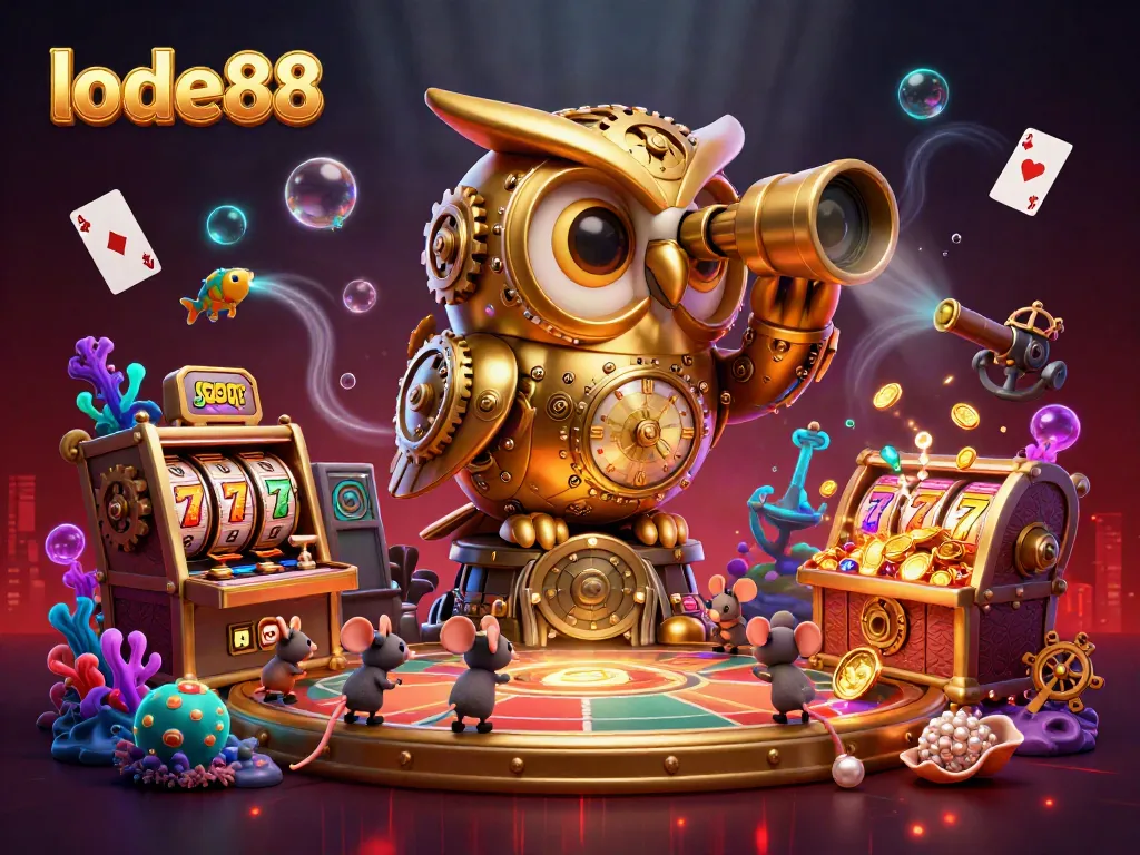 Experience the excitement of lode88 with a dynamic casino scene filled with captivating games.