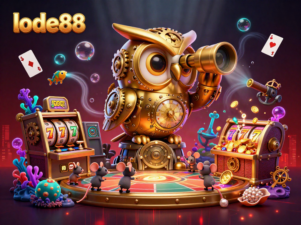 Experience the excitement of lode88 with a dynamic casino scene filled with captivating games.