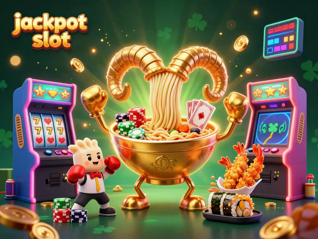 Experience thrilling gameplay with a jackpot slot featuring vibrant 3D characters and arcade elements.