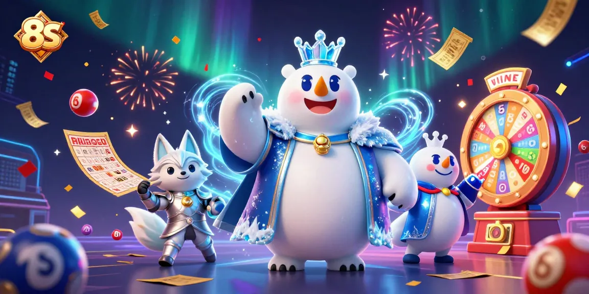 Experience the vibrant thrill of 8S with dynamic lottery balls, spinning prizes, and engaging casino characters.