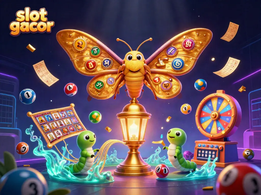 Engage in slot gacor excitement with dynamic characters and vibrant winnings in this vivid 3D casino scene.