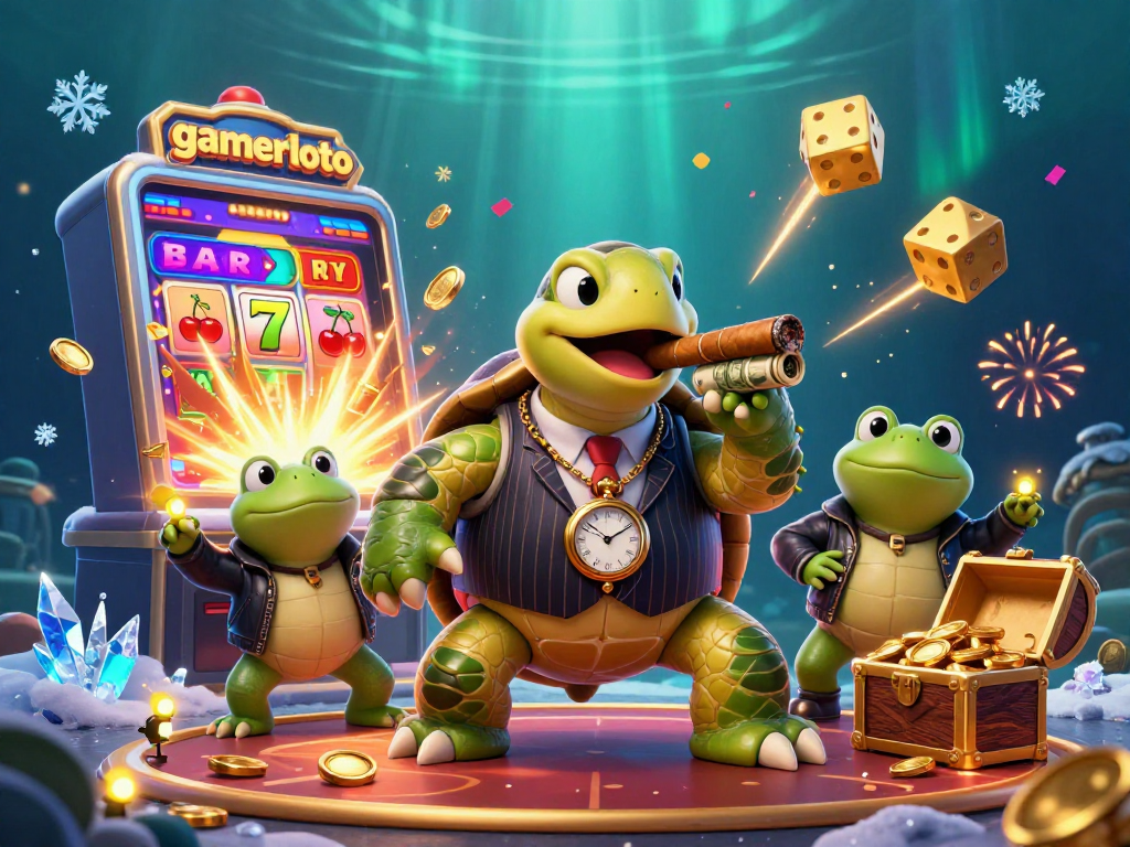 Experience vibrant casino action in gamerloto's cartoon-style world with playful characters and stunning visuals.