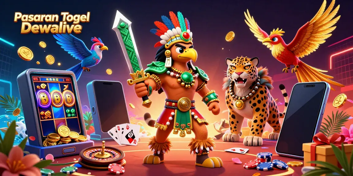 Experience the excitement of Pasaran Togel Dewalive with vibrant characters and gambling elements.