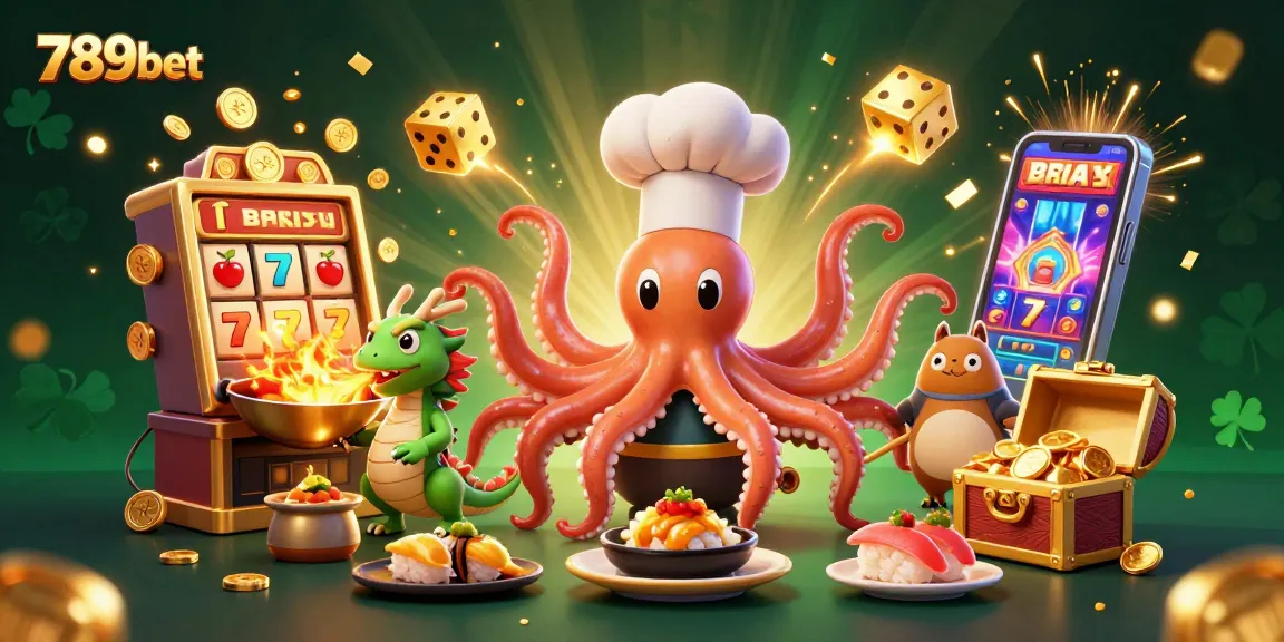 Spin the slots at 789bet with an exhilarating casino scene featuring entertaining characters and vibrant elements.