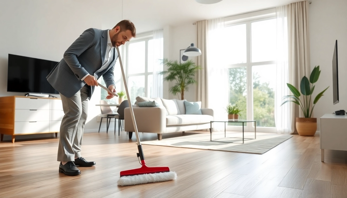Bond cleaning Logan professional cleaning an apartment with attention to detail.