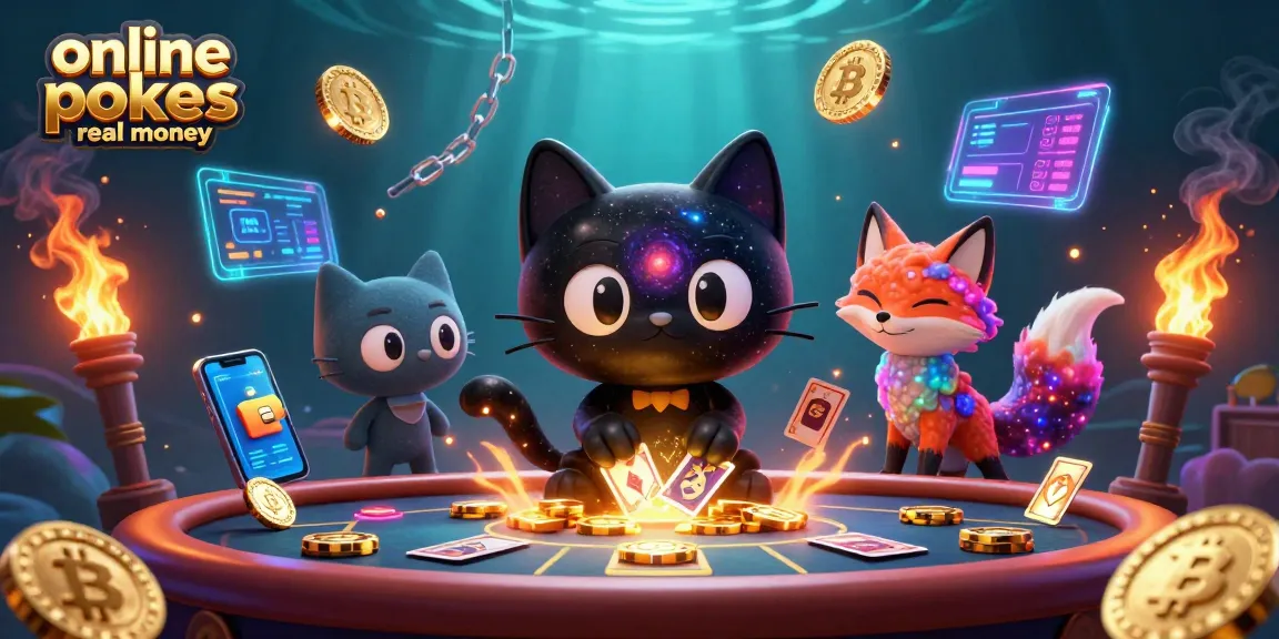 Engage with online pokies real money through a colorful cosmic cat and fox casino scene.