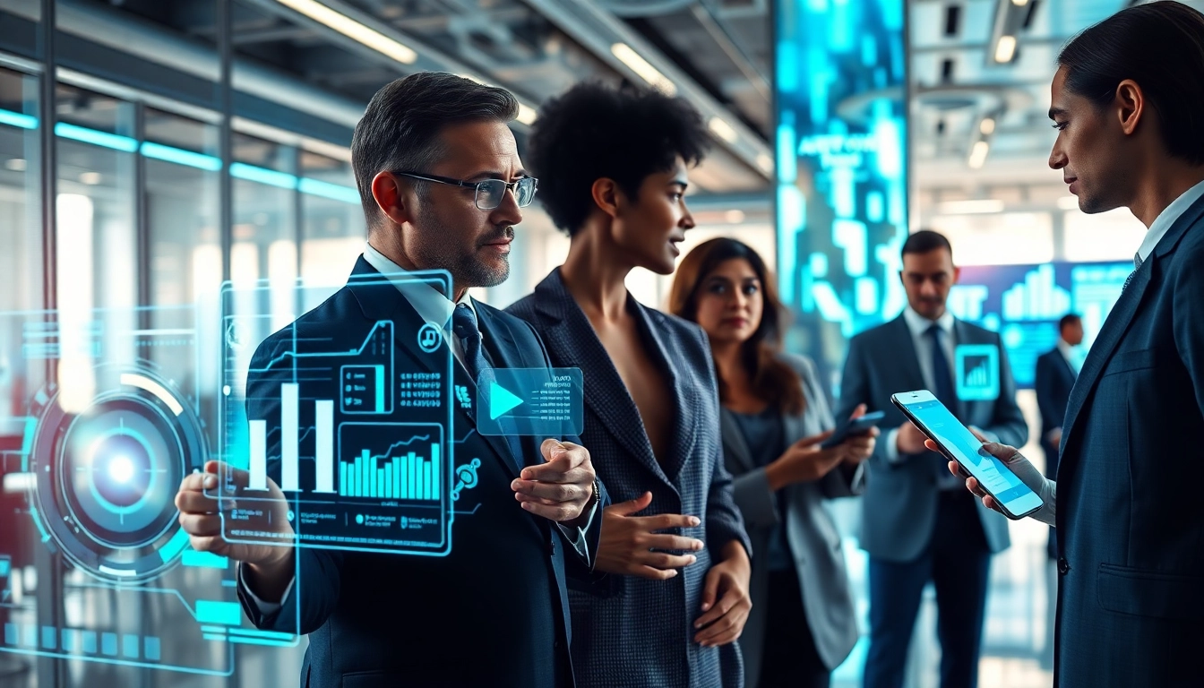AI agents in a collaborative environment using advanced technology for enhanced productivity.