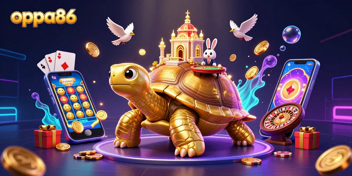 Experience the thrilling action at oppa86 with golden tortoise casino fun and vibrant game elements.
