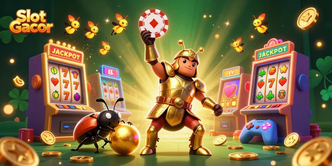 Slot Gacor menginspirasi kemenangan dengan simbol keberuntungan dan sinar emas yang memukau.