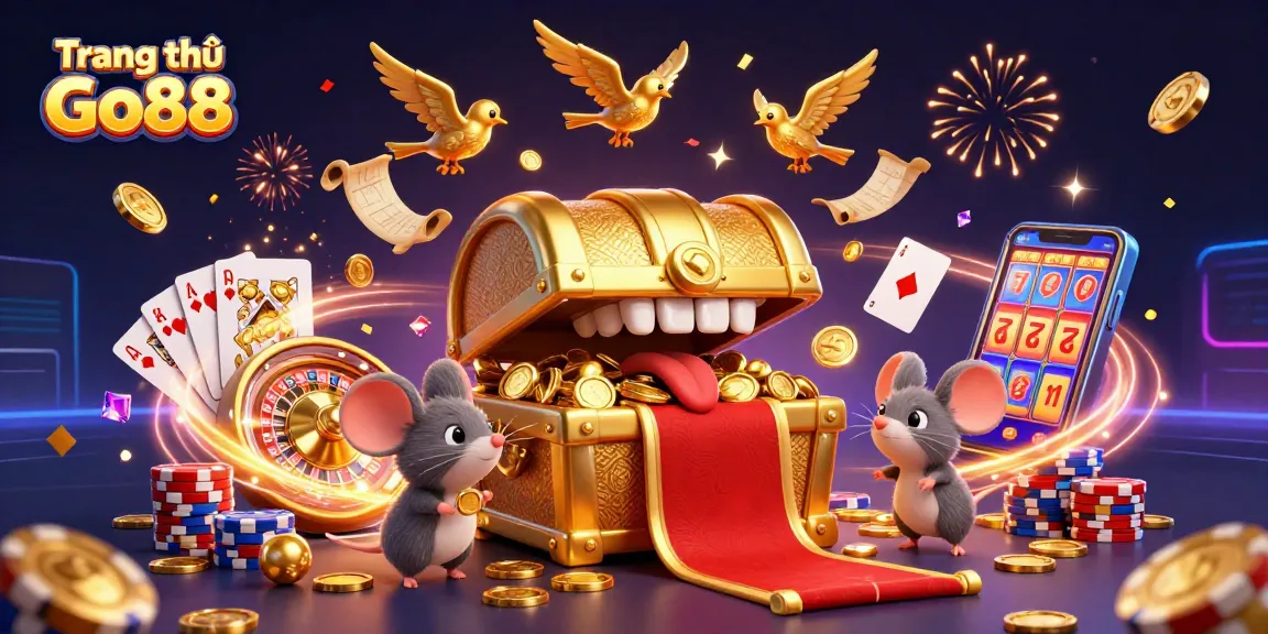 Spin to win with Trang chủ Go88's vibrant gaming experience featuring gold treasures and dynamic games.