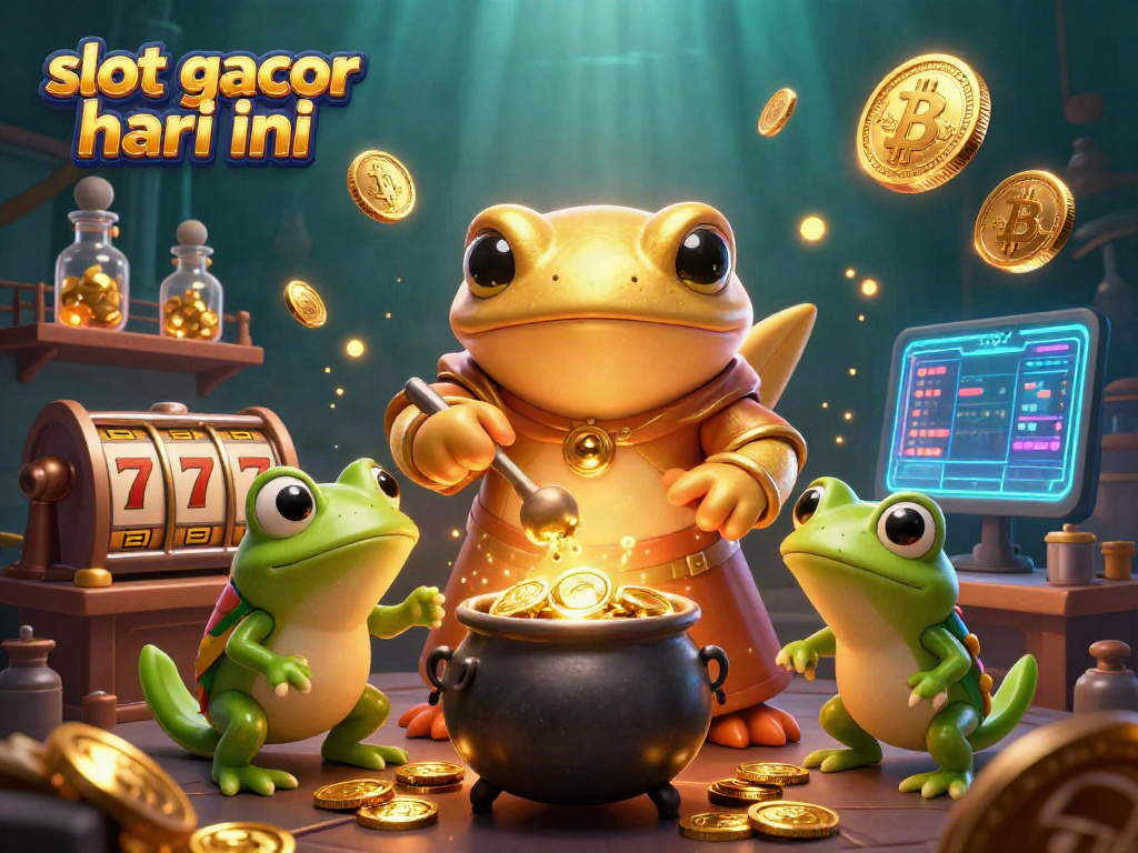 Menangkan hadiah besar dengan slot gacor hari ini, ilustrasi kasino digital penuh warna.