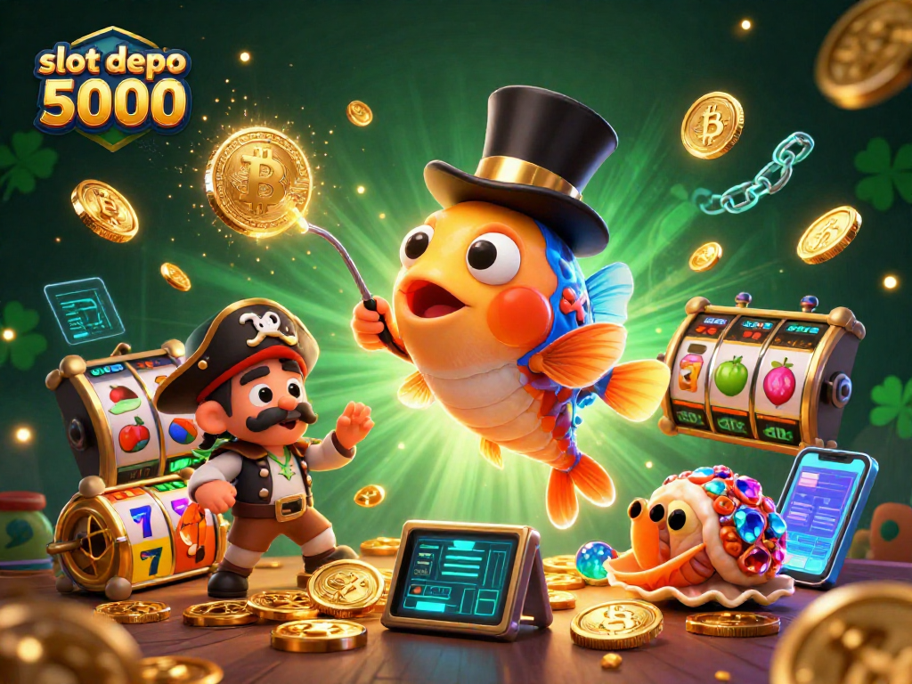 Catch bonuses with slot depo 5000 in a thrilling casino scene featuring exciting characters.