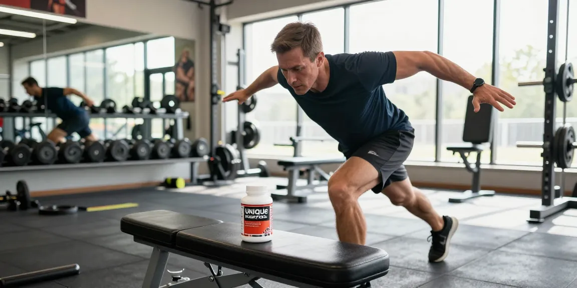 Unique Pharma Steroids supplements enhancing workout performance in fitness gym scene.