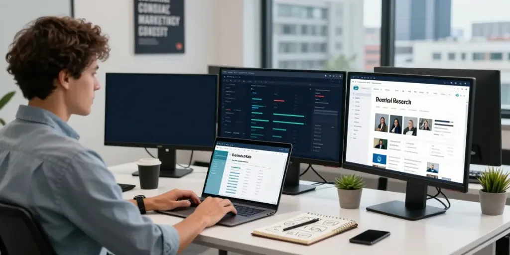 Marketer analyzes trends and insights as they visit this link to enhance SEO and engagement.